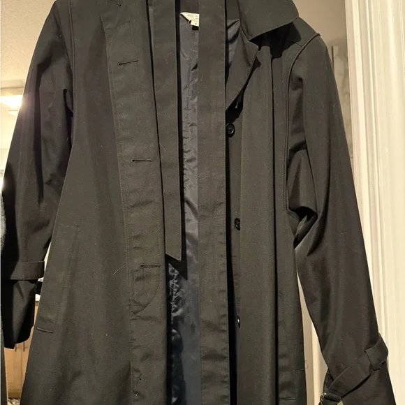 Vintage Women’s Black Trench Coat - Picture 3 of 6